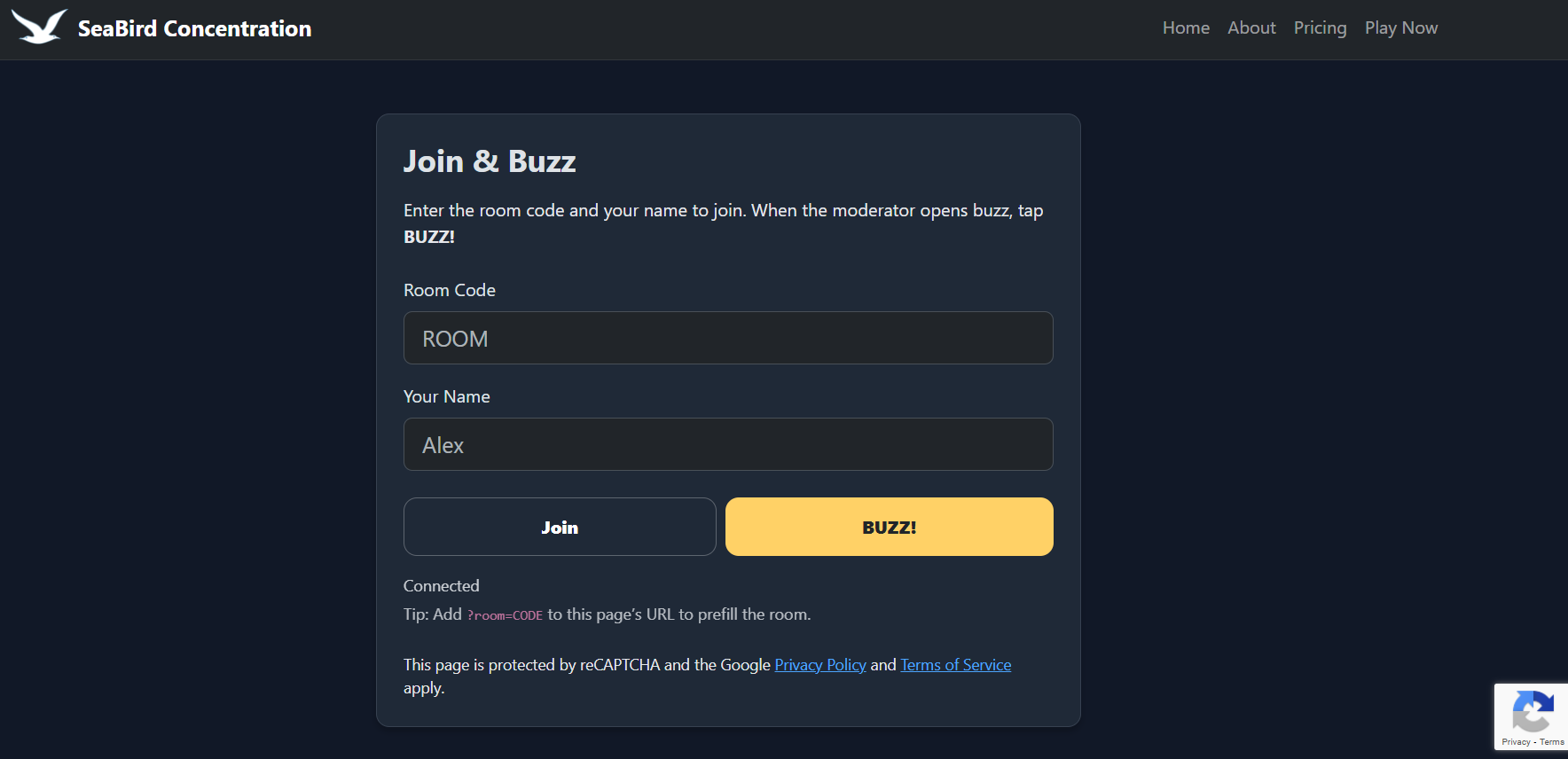 Interact live with the audience. The buzzer works on any phone or laptop.